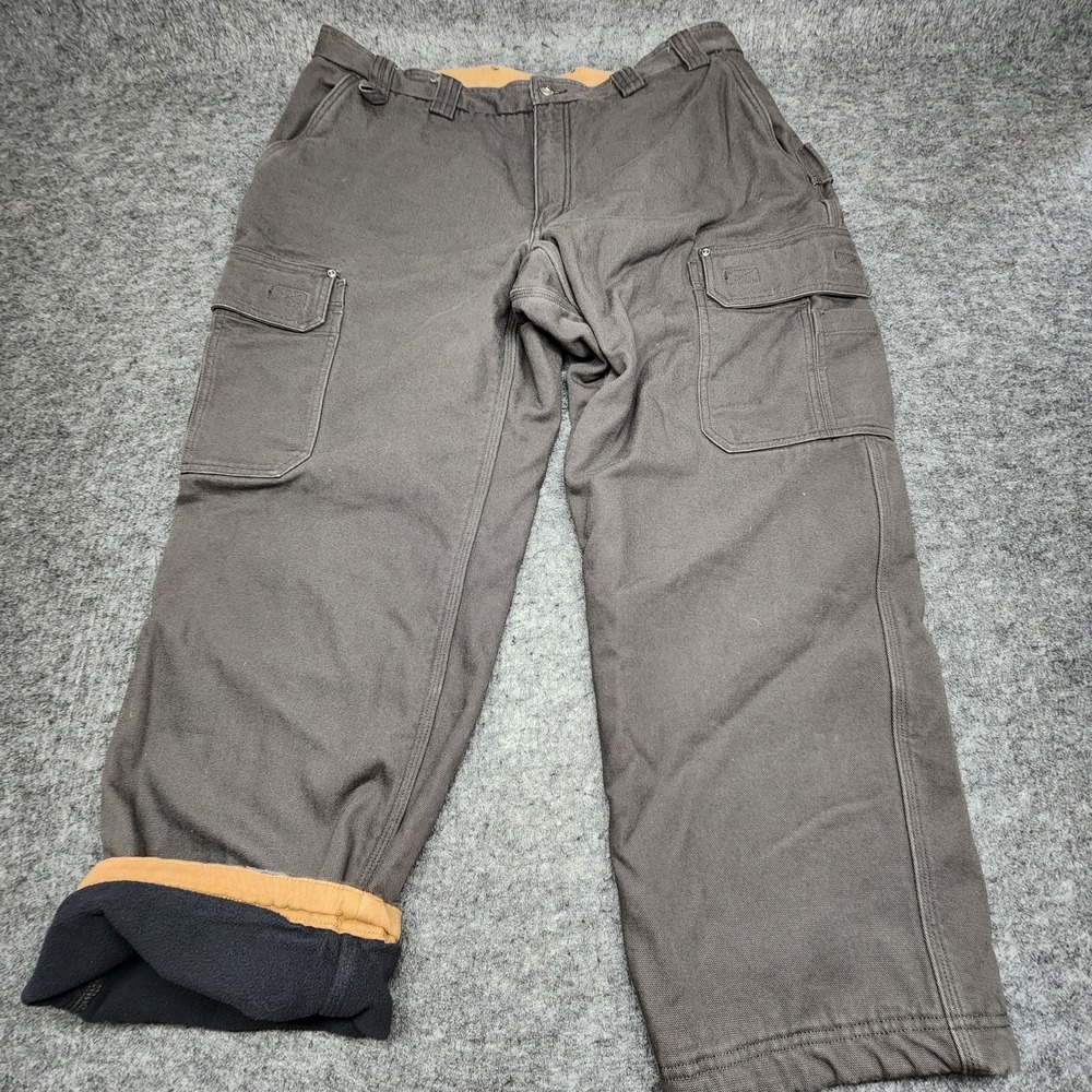Duluth Trading Mens Fire Hose Heavy Duty Fleece Lined Cargo Pants Relaxed 40x30